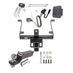 Custom Fit Trailer Hitch Wiring Harness (Plug & Play) 2" Drop Ball-Mount w/ Pin/Clip 2" Chrome Ball Security Lock Pin Rubber Hitch Plug Cover Installation Hardware Installation Instructions 44781 85897 21536 7054430 7000600 Reese Trailer To Reese Trailer Tow Hitch For 14-21 Land Rover Range Rover Sport Except Diesel Deluxe Package Wiring 2" Ball and Lock