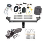 Custom Fit Trailer Hitch Wiring Harness (Plug & Play) 2" Drop Ball-Mount w/ Pin/Clip 2" Chrome Ball Security Lock Pin Rubber Hitch Plug Cover Installation Hardware Installation Instructions 44784 118677 21536 7054430 7000600 Reese Trailer To Reese Trailer Tow Hitch For 15-18 Ford Edge Titanium and Sport Models Only Deluxe Package Wiring 2" Ball and Lock