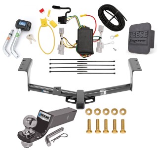 Custom Fit Trailer Hitch Wiring Harness (Plug & Play) 2" Drop Ball-Mount w/ Pin/Clip 2" Chrome Ball Security Lock Pin Rubber Hitch Plug Cover Installation Hardware Installation Instructions 44785 78048 21536 7054430 7000600 Draw-Tite Traile Reese Trailer Tow Hitch For 06-12 Toyota RAV4 Deluxe Package Wiring 2" Ball and Lock