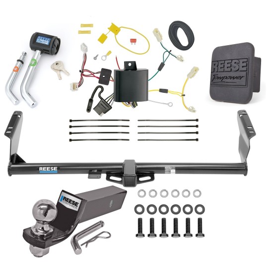 Custom Fit Trailer Hitch Wiring Harness (Plug & Play) 2" Drop Ball-Mount w/ Pin/Clip 2" Chrome Ball Security Lock Pin Rubber Hitch Plug Cover Installation Hardware Installation Instructions 44786 85720 21536 7054430 7000600 Reese Trailer Tow Reese Trailer Tow Hitch For 11-14 Toyota Sienna (15-20 SE ONLY) w/ Wiring 2" Ball Lock