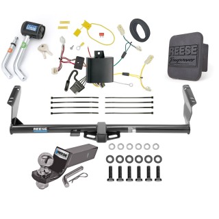 Custom Fit Trailer Hitch Wiring Harness (Plug & Play) 2" Drop Ball-Mount w/ Pin/Clip 2" Chrome Ball Security Lock Pin Rubber Hitch Plug Cover Installation Hardware Installation Instructions 44786 85866 21536 7054430 7000600 Reese Trailer Tow Reese Trailer Tow Hitch For 15-20 Toyota Sienna Except SE Deluxe Package Wiring 2" Ball and Lock