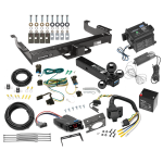 Custom Fit Trailer Hitch Class 5 Tri-Ball Trailer Hitch Ball Mount w/ Pin/Clip Wiring Harness (Plug & Play) 4-Way to 7-Way adapter w/ mounting bracket and screws Proportional Brake Control For 1-4 Axles Wiring Kit for 4 to 8 Brake Control Systems 25 f Class 5 2-1/2" Receiver Hitch For 03-24 Chevy Express GMC Savana Van w/ Draw-Tite Trailer Brake Control 7-Way RV Wiring Breakaway Battery Charger Complete System Tri-Tow-Ball 1-7/8" 2" 2-5/16"