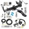 Class 5 Trailer Tow Hitch For 03-10 Dodge Ram 11-23 RAM 2500 3500 w/ 7-Way Wiring 2-5/16" and 2" Ball 10" Long 3" Drop Draw Bar and Towing Lock