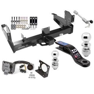 Custom Fit Trailer Hitch7-Way Wiring Harness (Plug & Play)3" Drop Ball Mount2-5/16" and 2" Chrome Ball Dogbone Style Towing LockInstallation Hardware Installation Instructions 45509 74682 45322 63840 63830 63252 Draw-Tite Trailer Tow Class 5 Trailer Tow Hitch For 11-24 RAM 2500 3500 w/ 7-Way Wiring 2-5/16" and 2" Ball 10" Long 3" Drop Draw Bar and Towing Lock