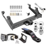 Class 5 Trailer Tow Hitch For 15-19 Chevy Silverado GMC Sierra 2500 3500 HD Exc Cab & Chassis w/ 7-Way Wiring 2-5/16" and 2" Ball 10" Long 3" Drop Draw Bar and Towing Lock Class 5 Trailer Tow Hitch For 15-19 Chevy Silverado GMC Sierra 2500 3500 HD Exc Cab & Chassis w/ 7-Way Wiring 2-5/16" and 2" Ball 10" Long 3" Drop Draw Bar and Towing Lock