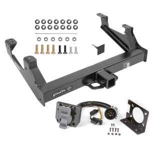 Class 5 Trailer Tow Hitch For 15-19 Chevy Silverado GMC Sierra 2500 3500 HD Exc Cab & Chassis w/ 7-Way Wiring Harness Kit Class 5 Trailer Tow Hitch For 15-19 Chevy Silverado GMC Sierra 2500 3500 HD Exc Cab & Chassis w/ 7-Way Wiring Harness Kit