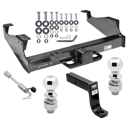Custom Fit Trailer Hitch 7-3/4" Drop Ball Mount 2-5/16" and 2" Chrome Ball Dogbone Style Towing Lock Installation Hardware Installation Instructions 45516 45291 63836 63830 63252 Draw-Tite Trailer Tow Hitch 99-22 F-350 F-450 F-550 Super D Class 5 Trailer Tow Hitch For 99-24 F-350 F-450 F-550 Super Duty Cab & Chassis w/ 2-5/16" and 2" Balls 7-3/4" Drop Mount and Towing Lock
