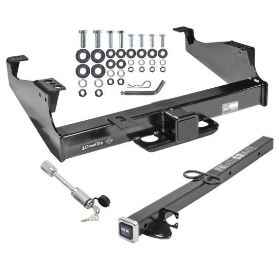 Custom Fit Trailer Hitch 2-1/2" to 2" Receiver Extension Dogbone Style Towing Lock Installation Hardware Installation Instructions 45516 45292 63252 Draw-Tite Trailer Tow Hitch 99-22 F-350 F-450 F-550 Super Duty Cab & Chassis 24" or 34 Class 5 Trailer Tow Hitch For 99-24 F-350 F-450 F-550 Super Duty Cab & Chassis w/ 24" or 34" Extension and Towing Lock