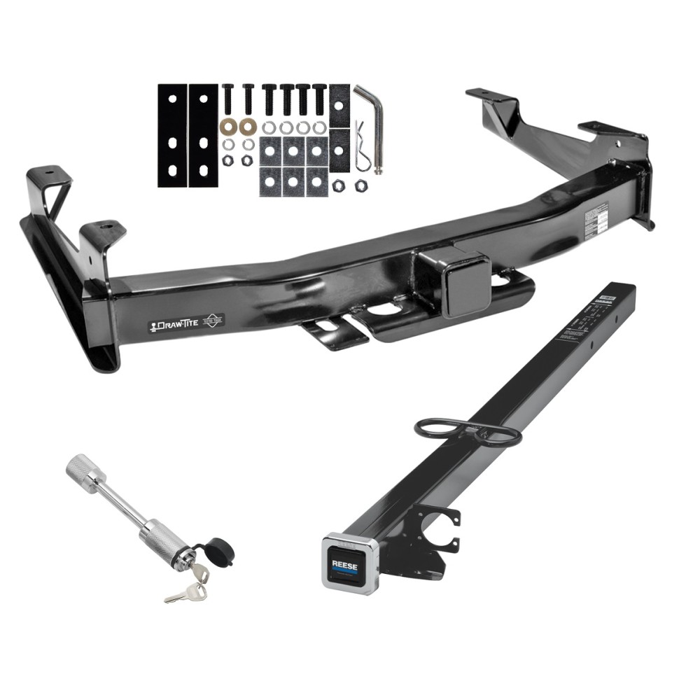 45517 45292 63252 Draw-Tite Trailer Tow Hitch 01-10 Chevy Silverado GMC Sierra 2500 3500 24" or 34" Extension and Towing Lock 01 02 03 04 05 06 07 08 09 10 2001 2002 2003 2004 2005 2006 2007 2008 2009 2010 Class 5 Trailer Tow Hitch For 01-10 Chevy Silverado GMC Sierra 2500 3500 w/ 24" or 34" Extension and Towing Lock