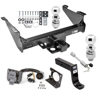 Custom Fit Trailer Hitch7-Way Wiring Harness (Plug & Play)7-3/4" Drop Ball Mount2-5/16" and 2" Chrome Ball Dogbone Style Towing Lock Installation Hardware Installation Instructions 45518 74682 45291 63836 63830 63252 Draw-Tite Trailer Class 5 Trailer Tow Hitch For 11-23 Dodge RAM 1500 2500 3500 Except Mega Cab w/ 7-Way Wiring 2-5/16" and 2" Balls 7-3/4" Drop Mount and Towing Lock