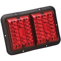 Bargman LED Double Trailer Taillight Red and Red LED w/ Black Base Bargman LED Double Trailer Taillight Red and Red LED w/ Black Base