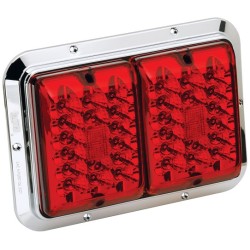 Bargman Trailer Taillight 84 LED Surface Mount Red/Red w/ Chrome Base RV Bargman Trailer Taillight 84 LED Surface Mount Red/Red w/ Chrome Base RV