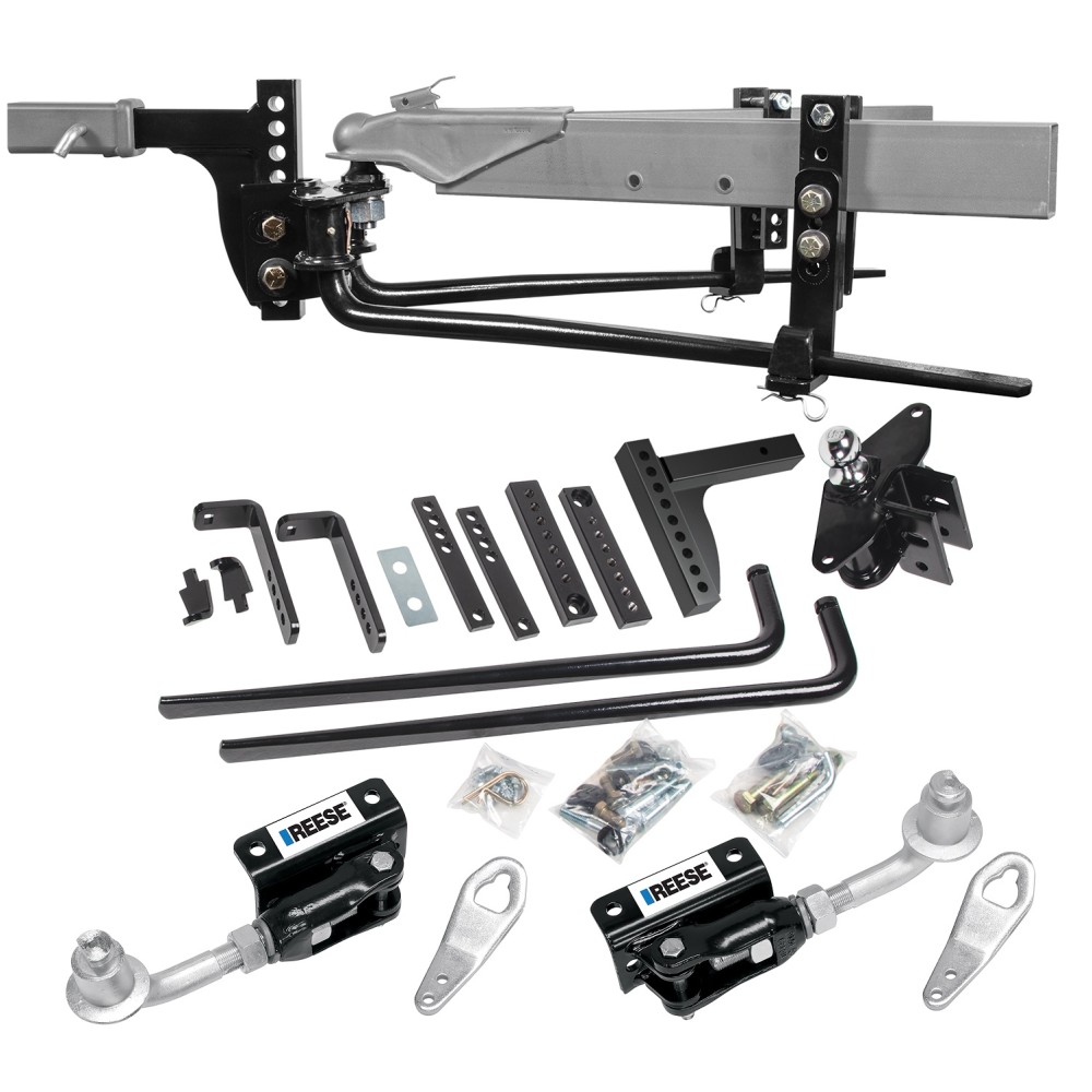 Reese 11.5K Trailer Weight Distribution Hitch Kit w/ Head, Reese Weight Distribution Hitch With Dual Cam Sway Control