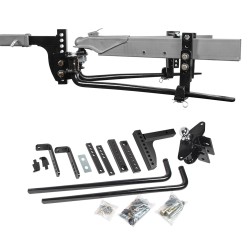 Reese 8,000 Lbs Trailer Weight Distribution Hitch Kit w/ Head, Deep Drop Shank, 2-5/16" Ball, Spring Bars, Control Brackets and Lift-Assist Bar, Hardware - Reduce Sway on Travel Trailer Reese 8,000 Lbs Trailer Weight Distribution Hitch Kit w/ Head, Deep Drop Shank, 2-5/16" Ball, Spring Bars, Control Brackets and Lift-Assist Bar, Hardware - Reduce Sway on Travel Trailer