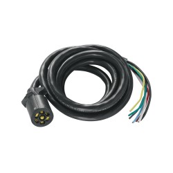 7-Way RV Round Tow Plug Harness Molded Trailer End w/ 8 ft Cable 7-Way RV Round Tow Plug Harness Molded Trailer End w/ 8 ft Cable