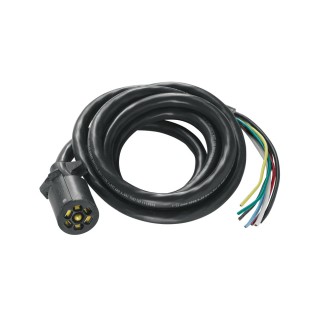 50718 7-Way RV Round Tow Plug Harness Molded Trailer End w/ 8 ft Cable 7-Way RV Round Tow Plug Harness Molded Trailer End w/ 8 ft Cable