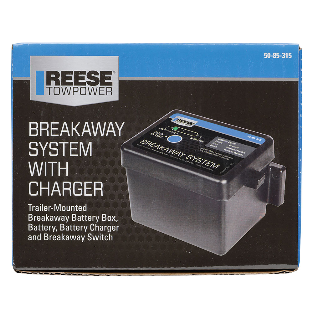 Reese Towpower Trailer Breakaway System, 1 to 3 Axle Trailers, Push to Test LED