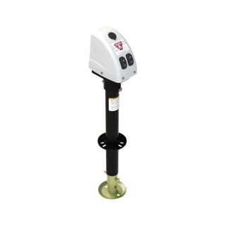 500188 BULLDOG Powered Trailer Jack A-Frame 3500 lbs. Lift Capacity Bolt-On 14 inch Travel Bulldog A-Frame Powered Drive Trailer Jack 3,500 lbs - 14" Lift - Drop Leg - White Cover