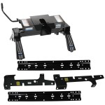 Reese Fifth Wheel Rail Kit Custom Quick Connect Brackets Reese 5th Wheel Trailer Hitch 16K Installation Hardware Installation Instructions 50042-58 30047 Reese Reese Quick Install Rail Kit and 16K Dual Jaw 5th Wheel Hitch 97-03 F150 97-99 F250 Custom Fit Reese Quick Install Rail Kit and 16K Dual Jaw 5th Wheel Hitch For 97-03 F150 97-99 F250 Custom Fit No Drill Base Rails For 5th Wheel and Trailer Fifth