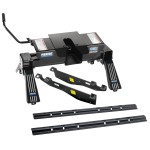 Reese Quick Install Rail Kit and 16K Dual Jaw 5th Wheel Hitch For 99-04 Ford F250 F350 Custom Fit No Drill Base Rails For 5th Wheel and Trailer Fifth