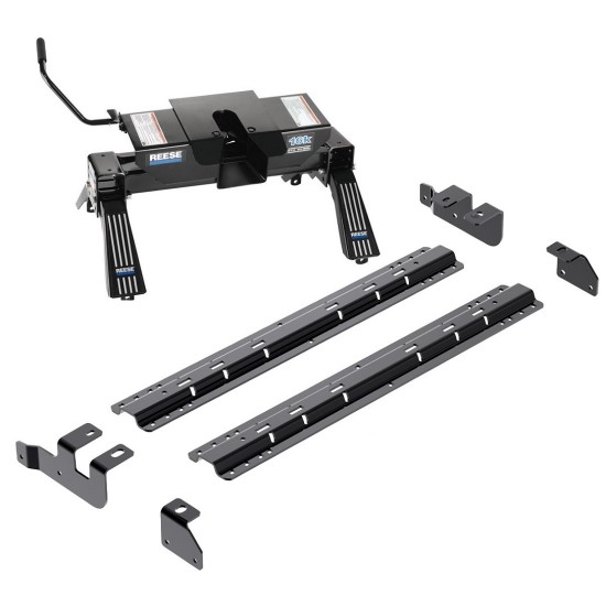 Reese Fifth Wheel Rail Kit Custom Quick Connect Brackets Reese 5th Wheel Trailer Hitch 16K Installation Hardware Installation Instructions 50054-58 30047 Reese Reese Quick Install Rail Kit and 16K Dual Jaw 5th Wheel Hitch 14-19 RAM 2500 Custom Fit No Dril Reese Quick Install Rail Kit and 16K Dual Jaw 5th Wheel Hitch For 14-19 RAM 2500 Custom Fit No Drill Base Rails For 5th Wheel and Trailer Fifth