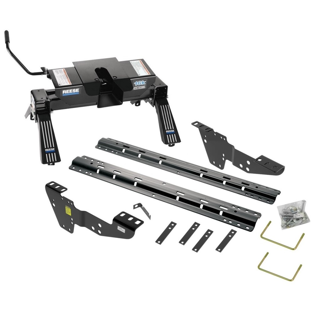Reese Fifth Wheel Rail Kit Custom Quick Connect Brackets Reese 5th Wheel Trailer Hitch 16K Installation Hardware Installation Instructions 50064-58 30047 Reese Reese Quick Install Rail Kit and 16K Dual Jaw 5th Wheel Hitch 99-19 Silverado Sierra 1500 99-10 Reese Quick Install Rail Kit and 16K Dual Jaw 5th Wheel Hitch For 99-19 Silverado Sierra 1500 99-10 2500 3500 Custom Fit No Drill Base Rails For 5th Wheel and Trailer Fifth