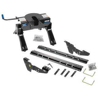 Reese Quick Install Rail Kit and 20K 5th Wheel Hitch For 99-19 Silverado Sierra 1500 99-10 2500 3500 Custom Fit No Drill Base Rails For 5th Wheel and Trailer Fifth