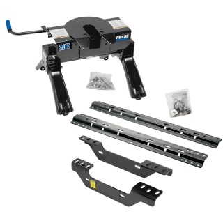Reese Fifth Wheel Rail Kit Custom Quick Connect Brackets Reese Pro Series 5th Wheel Trailer Hitch 20K Installation Hardware Installation Instructions 50066-58 30119 Reese Reese Quick Install Rail Kit and 20K 5th Wheel Hitch 11-19 Chevy Silverado GMC Sierr Reese Quick Install Rail Kit and 20K 5th Wheel Hitch For 11-19 Chevy Silverado GMC Sierra 2500 3500 Custom Fit No Drill Base Rails For 5th Wheel and Trailer Fifth