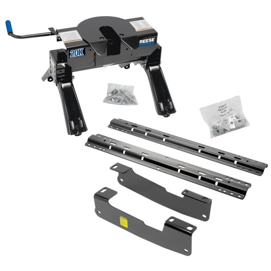 Reese Fifth Wheel Rail Kit Custom Quick Connect Brackets Reese Pro Series 5th Wheel Trailer Hitch 20K Installation Hardware Installation Instructions 50081-58 30119 Reese Reese Quick Install Rail Kit and 20K 5th Wheel Hitch 04-14 F150 Custom Fit No Drill Reese Quick Install Rail Kit and 20K 5th Wheel Hitch For 04-14 F150 Custom Fit No Drill Base Rails For 5th Wheel and Trailer Fifth