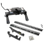 Reese Quick Install Rail Kit and 16K Dual Jaw 5th Wheel Hitch For 99-10 Ford F250 F350 F450 Custom Fit No Drill Base Rails For 5th Wheel and Trailer Fifth