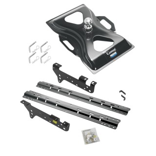 Reese Fifth Wheel Rail Kit Custom Quick Connect Brackets Reese Above-Bed Gooseneck Hitch 25K 2-5/16" Ball Installation Hardware Installation Instructions 50082-58 58079 Reese Reese Quick Install Rail Kit and 25K Gooseneck Hitch 99-10 F250 F350 F450 C Reese Quick Install Rail Kit and 25K Gooseneck Hitch For 99-10 Ford F250 F350 F450 Custom Fit No Drill Base Rails For Gooseneck Trailer