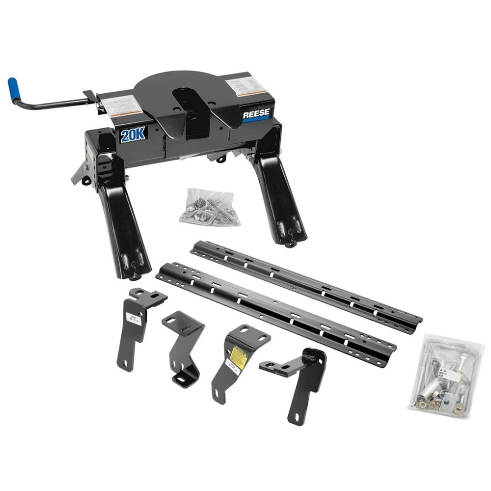 Reese Fifth Wheel Rail Kit Custom Quick Connect Brackets Reese Pro Series 5th Wheel Trailer Hitch 20K Installation Hardware Installation Instructions 50140-58 30119 Reese Reese Quick Install Rail Kit and 20K 5th Wheel Hitch 03-12 Dodge Ram 2500 3500 06-08 Reese Quick Install Rail Kit and 20K 5th Wheel Hitch For 03-12 Dodge Ram 2500 3500 06-08 Ram 1500 Custom Fit No Drill Base Rails For 5th Wheel and Trailer Fifth