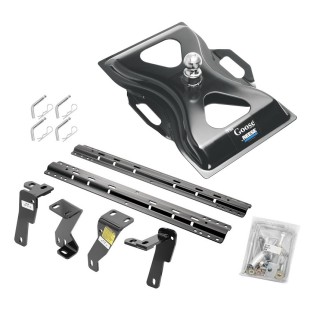 Reese Fifth Wheel Rail Kit Custom Quick Connect Brackets Reese Above-Bed Gooseneck Hitch 25K 2-5/16" Ball Installation Hardware Installation Instructions 50140-58 58079 Reese Reese Quick Install Rail Kit and 25K Gooseneck Hitch 03-12 Dodge Ram 2500 3 Reese Quick Install Rail Kit and 25K Gooseneck Hitch For 03-12 Dodge Ram 2500 3500 06-08 Ram 1500 Custom Fit No Drill Base Rails For Gooseneck Trailer