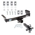 Trailer Tow Hitch Receiver For 83-12 Ford Ranger 94-10 Mazda B Series w/Tri-Ball Triple Ball 1-7/8" 2" 2-5/16"