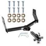 Trailer Tow Hitch Receiver For 97-03 Infiniti QX4 96-04 Nissan Pathfinder w/Tri-Ball Triple Ball 1-7/8" 2" 2-5/16"