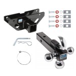 Trailer Tow Hitch Receiver For 07-09 Chrysler Aspen 04-09 Dodge Durango w/Tri-Ball Triple Ball 1-7/8" 2" 2-5/16"