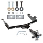 Custom Fit Trailer Hitch Tri-Ball Trailer Hitch Ball Mount w/ Pin/Clip 51073 7031400 63240 Pro Series Trailer Tow Hitch Receiver 01-10 Chevy Silverado GMC Sierra 2500HD 3500 3500HD w/Tri-Ball Triple Ball 1-7/8" 2" 2-5/16" 01 02 03 04 05 06 Trailer Tow Hitch Receiver For 01-10 Chevy Silverado GMC Sierra 2500HD 3500 3500HD w/Tri-Ball Triple Ball 1-7/8" 2" 2-5/16"
