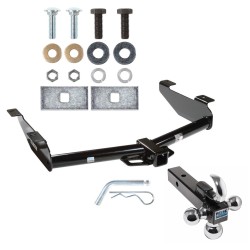 Trailer Tow Hitch Receiver For 01-10 Chevy Silverado GMC Sierra 2500HD 3500 3500HD w/Tri-Ball Triple Ball 1-7/8" 2" 2-5/16"