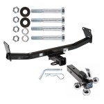 Custom Fit Trailer Hitch Tri-Ball Trailer Hitch Ball Mount w/ Pin/Clip 51085 7031400 63240 Pro Series Trailer Tow Hitch Receiver 07-17 Jeep Compass Jeep Patriot w/Tri-Ball Triple Ball 1-7/8" 2" 2-5/16" 07 08 09 10 11 12 13 14 15 16 17 2007 Trailer Tow Hitch Receiver For 07-17 Jeep Compass Jeep Patriot w/Tri-Ball Triple Ball 1-7/8" 2" 2-5/16"