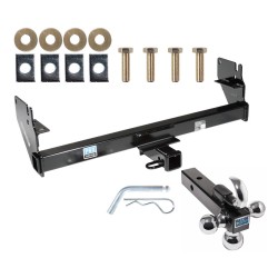 Trailer Tow Hitch Receiver For 05-15 Toyota Tacoma w/Tri-Ball Triple Ball 1-7/8" 2" 2-5/16"