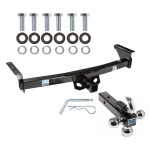 Custom Fit Trailer Hitch Tri-Ball Trailer Hitch Ball Mount w/ Pin/Clip 51147 7031400 63240 Pro Series Trailer Tow Hitch Receiver 05-19 Nissan Frontier 09-12 Suzuki Equator w/Tri-Ball Triple Ball 1-7/8" 2" 2-5/16" 05 06 07 08 09 10 11 12 13 Trailer Tow Hitch Receiver For 05-19 Nissan Frontier 09-12 Suzuki Equator w/Tri-Ball Triple Ball 1-7/8" 2" 2-5/16"
