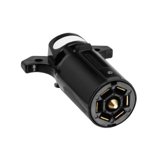 7-Way RV Round Tow Plug Harness Plastic Connector, Trailer End