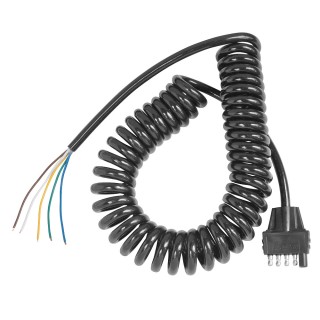 54000-027 5-Flat Trailer End Connector 11 ft Long Coiled 5-Flat Trailer End Connector 11 ft Long, Coiled