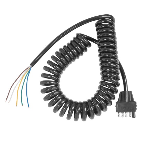 54000-027 5-Flat Trailer End Connector 11 ft Long Coiled 5-Flat Trailer End Connector 11 ft Long, Coiled