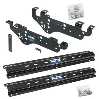Reese Outboard Fifth Wheel Rail Kit Custom Outboard Quick Connect Brackets Reese Pro Series 5th Wheel Trailer Hitch 20K Installation Hardware Installation Instructions 56005-53 30119 Reese Reese Outboard Quick Install Rail Kit and 20K 5th Wheel Hitch 99-1 Reese Outboard Quick Install Rail Kit and 20K 5th Wheel Hitch For 99-10 Ford F250 F350 F450 Custom Fit No Drill Base Rails For 5th Wheel and Trailer Fifth