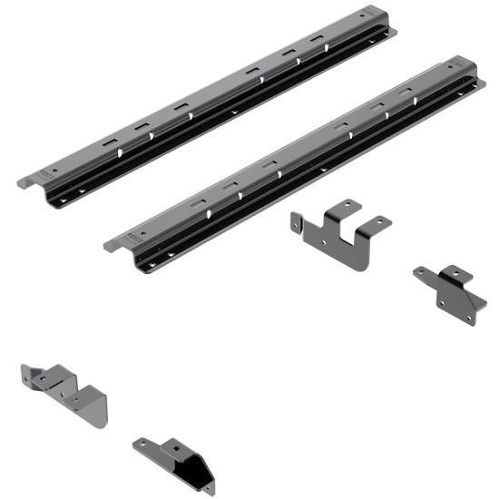 Reese Outboard Fifth Wheel Rail Kit Custom Outboard Quick Connect Brackets Reese Pro Series 5th Wheel Trailer Hitch 20K Installation Hardware Installation Instructions 56009-53 30119 Reese Reese Outboard Quick Install Rail Kit and 20K 5th Wheel Hitch 14-1 Reese Outboard Quick Install Rail Kit and 20K 5th Wheel Hitch For 14-19 RAM 2500 Custom Fit No Drill Base Rails For 5th Wheel and Trailer Fifth