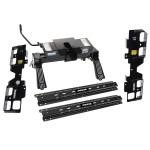 Reese Outboard Quick Install Rail Kit and 16K Dual Jaw 5th Wheel Hitch For 19-23 Silverado 1500 New Body Custom Fit No Drill Base Rails For 5th Wheel and Trailer Fifth
