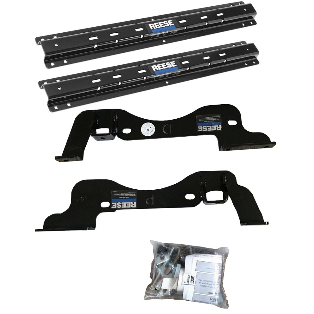 Reese Outboard Fifth Wheel Rail Kit Custom Outboard Quick Connect Brackets Reese 5th Wheel Trailer Hitch 16K Installation Hardware Installation Instructions 56017-53 30047 Reese Reese Outboard Quick Install Rail Kit and 16K Dual Jaw 5th Wheel Hitch 17-19 Reese Outboard Quick Install Rail Kit and 16K Dual Jaw 5th Wheel Hitch For 17-19 Ford F250 F350 Custom Fit No Drill Base Rails For 5th Wheel and Trailer Fifth