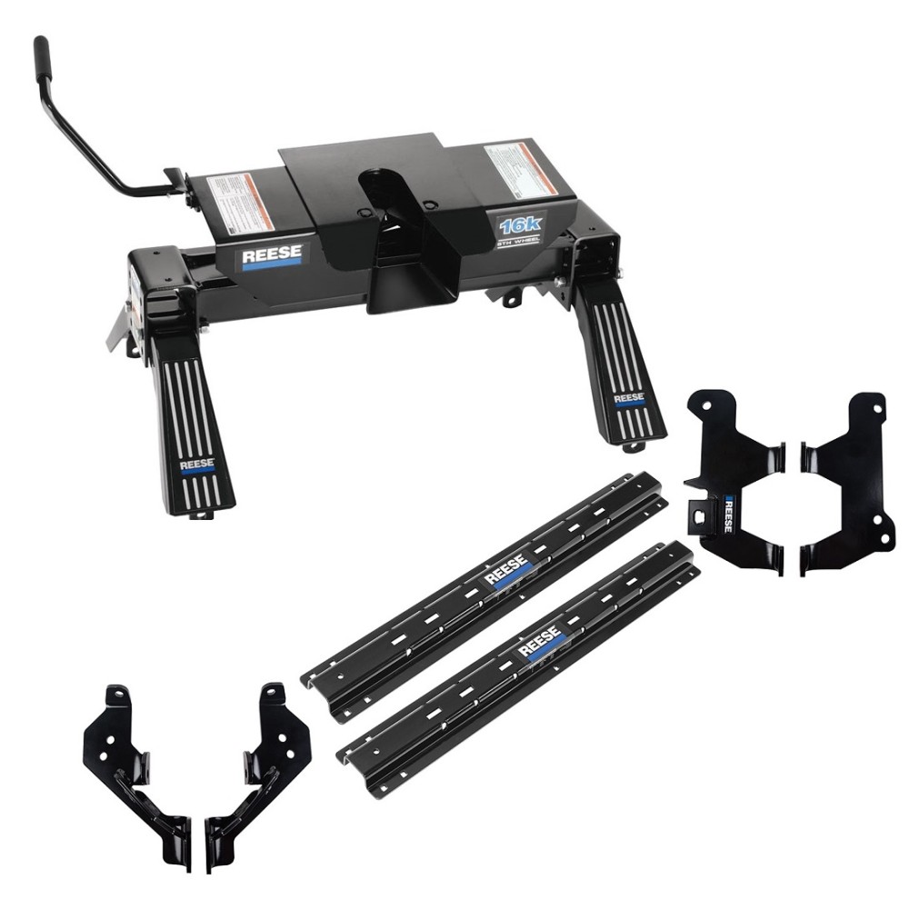 Reese Outboard Fifth Wheel Rail Kit Custom Outboard Quick Connect Brackets Reese 5th Wheel Trailer Hitch 16K Installation Hardware Installation Instructions 56018-53 30047 Reese Reese Outboard Quick Install Rail Kit and 16K Dual Jaw 5th Wheel Hitch 2019-2 Reese Outboard Quick Install Rail Kit and 16K Dual Jaw 5th Wheel Hitch For 2019-2024 RAM 1500 New Body Custom Fit No Drill Base Rails For 5th Wheel and Trailer Fifth