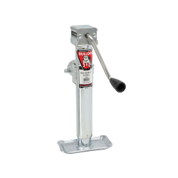 Bulldog 5K Pipe Mount Swivel Trailer Jack 15" Lift Zinc Inner and Outer Tube Sidewind Round Jack Corrosion Resistant 5 Year Warranty
